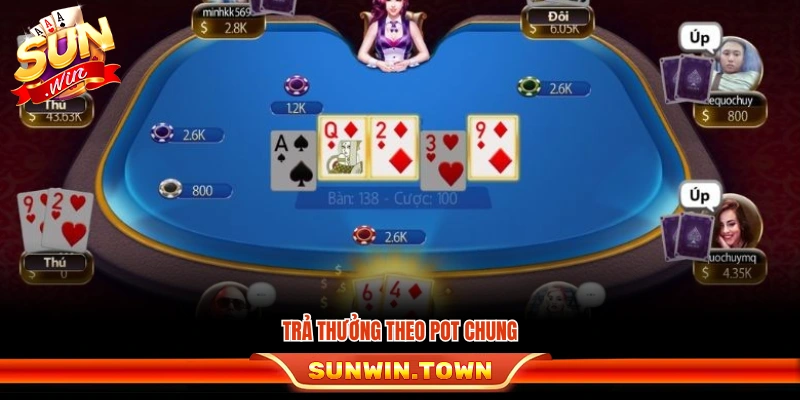 Người thắng nhận toàn bộ pot gom giữa ván